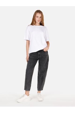 Colins 850 Jenny Balon Fit Yüksek Bel Daralan Paça Gri Jean Kadın Pantolon Cl1070669 Denim