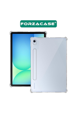 Forzacase Samsung Galaxy Tab S10 Fe Plus 13.1 İnch İle Uyumlu Anti Shock Silikon Kılıf Şeffaf - Fc014 Arka Kapak