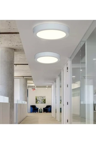 Burenze Tavana Sıfır Plafonyer Panel Led Avize 6500K Buz Beyazı