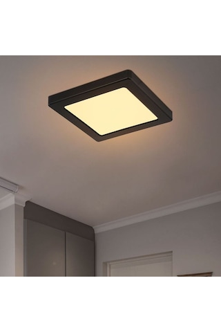 24 Watt Günışığı Ledli Çok Kaliteli Sıva Üstü Tavan Armatür 22 X 22 Cm Kare Sıva Üstü Tavan Armatürü Siyah