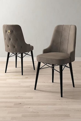 Loft Siyah Mermer 80x132 Açılabilir Mdf Masa Yemek Odası Takımı, Mutfak Takımı 4 Sandalye, 1 Bench Cappuccino