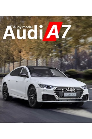 Scowetto Audi A7 Araba 1:24 Diecast Metal Model Araba Koleksiyon Araba Sesli Işıklı 21 Cm Oyuncak Araba