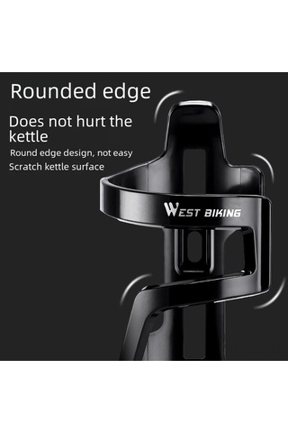 Qingmipy Bisiklet Su Flaske Tutucusu - Dağ Ve Yol Bisikletleri İçin Güvenli Montajlı, Dayanıklı Malzeme, Kolay Kurulum - Siyah Siyah