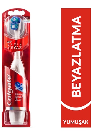 Colgate 360 Optik Beyaz Pilli Diş Fırçası