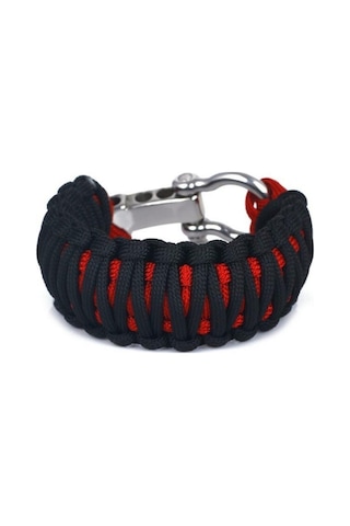 Lariss Paracord Survival King Cobra Bileklik 3 Kademeli Metal Omega Klips Çok Renkli
