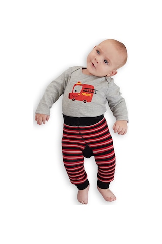 İtfaiye Erkek Bebek Body Tayt-Pantolon Takım