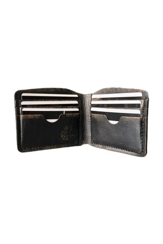 Gerçek Deri El Yapımı Özel Tasarım El Yapımı Klasik Cüzdan Siyah