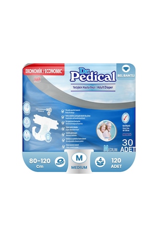 Dr.Pedical Yetişkin Hasta Bezi Orta Boy Medium (M) 120 Adet