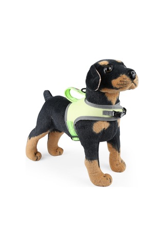 Funadd Traction Rope Reflective Breatheable Nylon Pet Vest Dog Harness, Size: S Green
