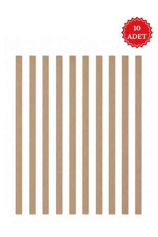 Boyanabilir 3mm Ham Mdf İskandinav Duvar Çıtası, 120cm X 6 Cm, 10 Adet 120 X 6