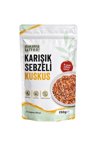 Karışık Sebzeli Kuskus %35 Sebze-250 Gram