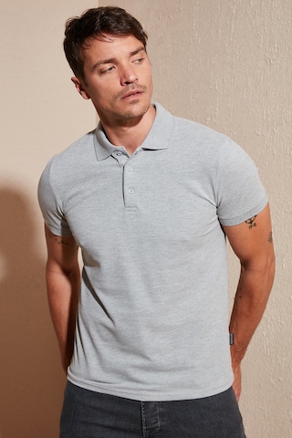 Buratti Pamuklu Regular Fit Düğmeli Erkek Polo Yaka T Shirt 5902127 Gri Melanj