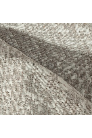 Purecot Premium Pamuklu Püsküllü Koltuk Örtüsü 180x300 Large Çift Taraflı Terletmez Kaymaz , Kahve Kahve