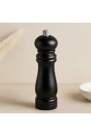 Jenerik Küçük Siyah Ahşap Tuz Ve Baharat Öğütücü Çap 4.5 Cm, 15.5 Cm