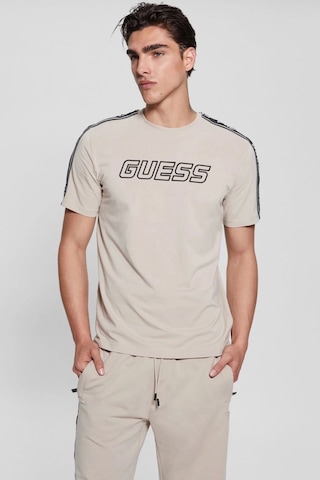 Guess Erkek Arlo Cn T-shirt Bej