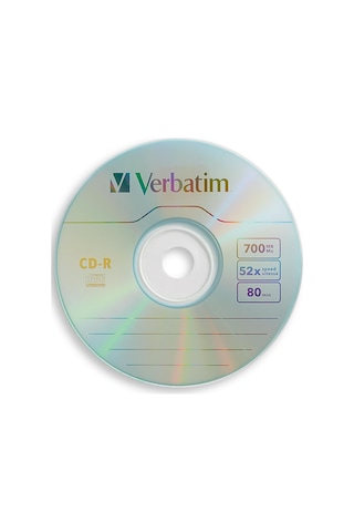 Verbatim Cd-r Discs, 700 Mb/80 Dk, 52 X, Spindle, Gümüş, 100/pake