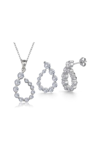 Swarovski Zirconia Shine İkili Gümüş Set