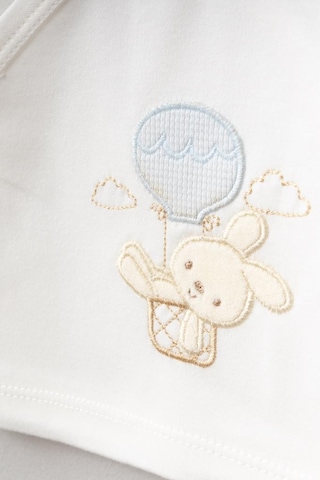 Bebitof %100 Pamuk Balonlu Tavşan Desenli 5 Parça Yenidoğan Hastane Çıkışı Zıbın Seti Bbtf.mv.20119.01 Mavi