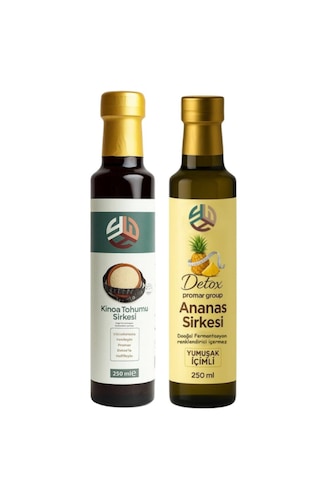Promar  Ananas Sirkesi 250 Ml + Kinoa Tohumu Sirkesi 250 Ml