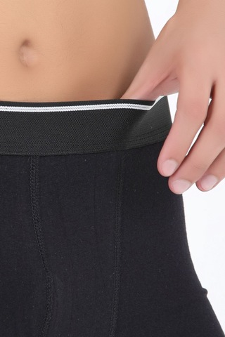 Cennetoğlu Erkek 3 Adet Likralı Boxer Özel Ambalajlı Paket Siyah Siyah