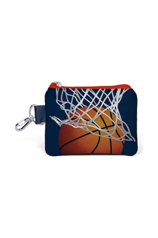 Coral High Kids Lacivert Turuncu Basketbol  Desenli Bozuk Para Çantası 21798 Lacivert