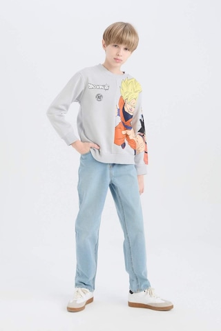 DeFacto Erkek Çocuk Dragon Ball New Bisiklet Yaka Sırt Baskılı Kalın Sweatshirt D6814A824WNGR297