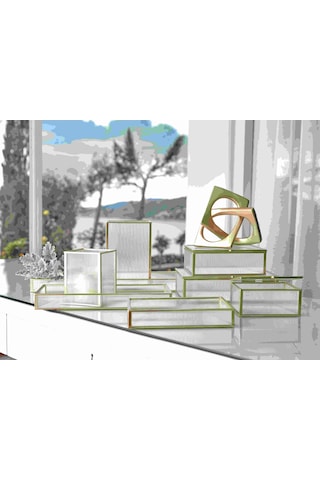 Linens Laveta 9x9x12 Cm Düzenleyici Gold