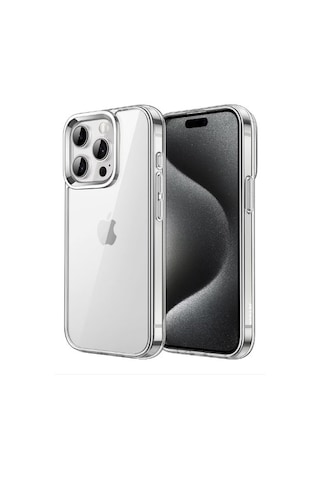 Apple Uyumlu iPhone 15 Şeffaf Kılıf Kamera Ve Ekran Çıkıntılı Tam Koruma