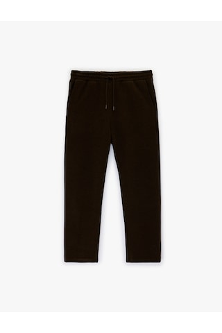 Koton Cepli Regular Fit Beli Bağcıklı Eşofman Altı Kahverengi 6wam40063mk Kahverengi