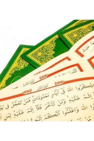 30 Cüz Kuranı Kerim Cami Boy Yeşil Hatim Seti