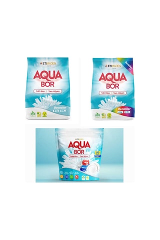 Aquabor Doğal Mineralli Çamaşır Deterjanı Renkliler +beyazlar İçin +bulaşık Tableti 30 Kapsül