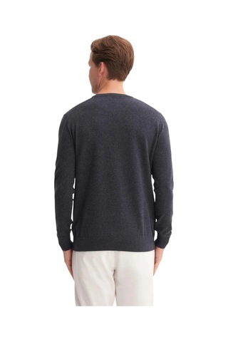 Cazador Slim Fit Soft Touch Basic Bisiklet Yaka Kazak-33155 Lacivert