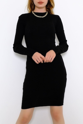Bensu Store - Bisiklet Yaka Triko Elbise Siyah - 571.1612. 001