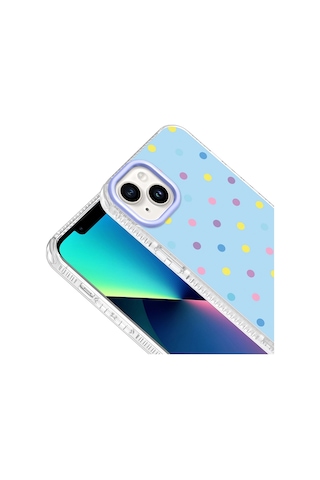 Apple iPhone Uyumlu 15 Kılıf Airbag Tasarımlı Zore Potik Sert Pc Kapak Mavi