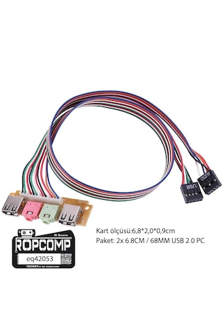 Pc Ön Panel 9 Pin Usb2 + 3.5mm Port Kulaklık + Mikrofon Kablosu
