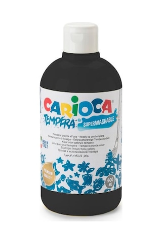 Carioca Tempera Süper Yikanabilir Sulu Boya Siyah 500 ML