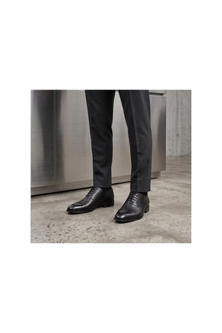 Crc Ayakkabı Black Signature Hakiki Deri Cap Toe Oxford Premium Siyah