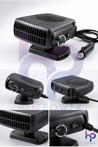 12v Araç İçi Sıcak Soğuk Fan Ptc Isıtıcı Ön Cam Buğu Giderici Çakmaklık Girişli