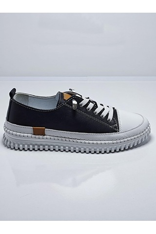 Cem Pekşen Be Fast One C-120 Kadın Günlük Deri Comfort Sneaker Beyaz - Siyah