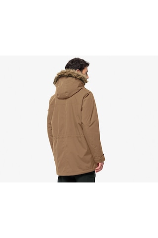Jack Wolfskin Glacier Canyon Parka Erkek Outdoor Montu 1107674-5601 Kahverengi