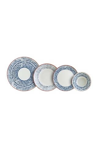 Chichi Home Blue Pino 6 Kişilik Porselen Yemek Takımı 24 Parça
