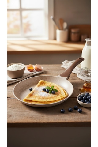 Thermoad Granit Döküm Krep Tava 26 Cm Vizon Renkli