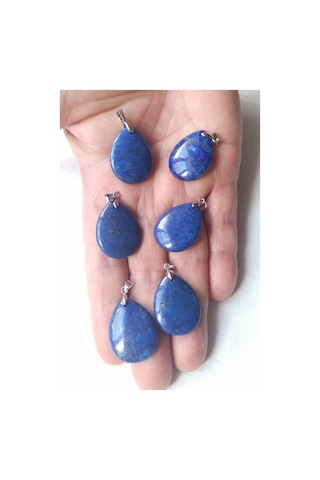 Doğal Lapis Lazuli Kolye 421-1 Çok Renkli
