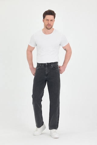 Polo State Erkek Baggy Fit Kot Pantolon Füme Füme