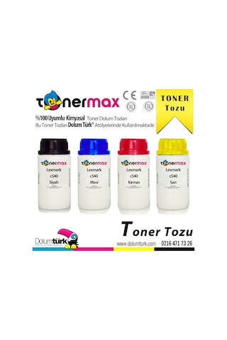Lexmark C540 / C544 / C546 / X544 / X546 / X548 Toner Tozu Set