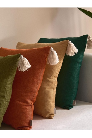 Harvest Harmony 4'lü Kırlent Kılıf Seti Turuncu