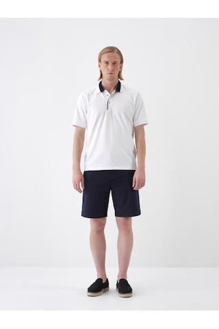 Xint Beyaz Pamuk Dokulu Slim Fit Tişört 502229