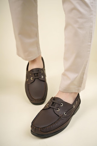 Muggo Miller Garantili Hakiki Deri Erkek Günlük Klasik Casual Ayakkabı Kahverengi