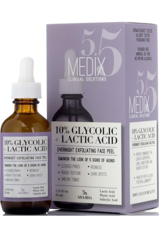 Medix 5.5 10% Glycolic + Lactic Acid Peeling Yüz Serumu 52 ML