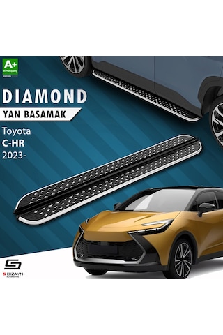 S-dizayn Toyota C-hr 2 Diamond Krom Yan Basamak 173 Cm 2023 Üzeri A+ Kalite